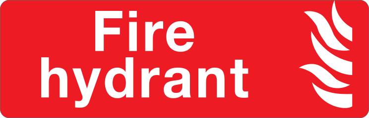 Fire Hydrant Sign Sticker