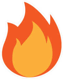 Fire Icon Flames Sticker