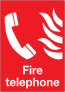 Fire Telephone Sign Sticker