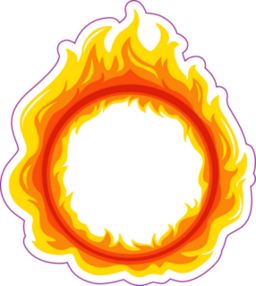Fireball On A White Background Sticker