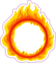 Fireball On A White Background Sticker