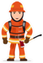 Firefighter Character With Axe Sticker