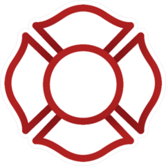 Firefighter Emblem Icon Sticker
