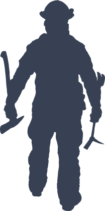 Firefighter Fireman Carrying Tools Sticker