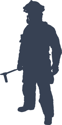 Firefighter Fireman With Axe Sticker