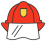 Firefighter Helmet Icon Sticker