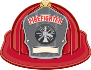 Firefighter Helmet Illustration Sticker