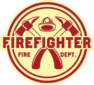Firefighter Logo Badge Sticker
