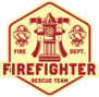 Firefighter Rescue Team Logo Badge Sticker