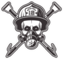 Firefighter Skull In Mask Sticker