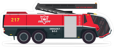 Firefighter Truck Illustration Sticker