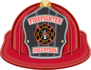 Firefighter Volunteer Helmet Illustration Sticker