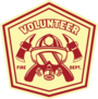 Firefighter Volunteer Logo Badge Sticker