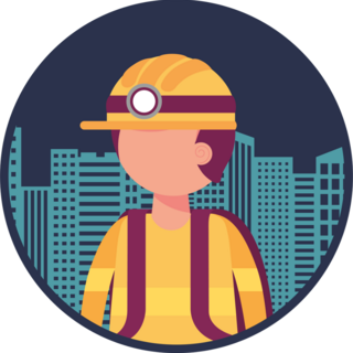 Firefighter With Cityscape Sticker