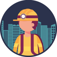 Firefighter With Cityscape Sticker