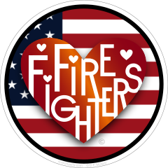 Firefighters Lovers Heart® Sticker