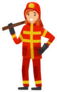 Fireman In Uniform With Axe Sticker