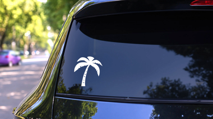Firm Palm Tree Sticker on a Rear Car Window (New) example
