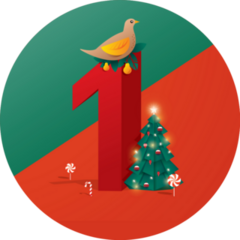 First Christmas Partridge Sticker