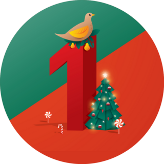 First Christmas Partridge Sticker