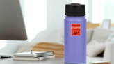 First Day Of The Christmas Lettering Sticker on a Water Bottle (New) example