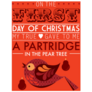 First Day Of The Christmas Lettering Sticker