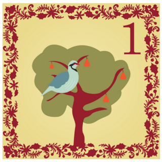 First Days Of Christmas Partridge Sticker