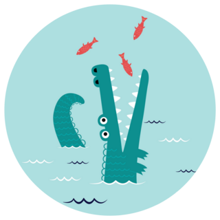 Fish Alligator Ocean Sticker