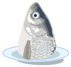 Fish Head On A Platter Holiday Rosh Hashanah Sticker