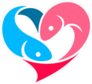 Fish Heart Logo Sticker