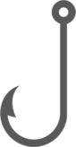 Fish Hook Icon Sticker