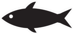 Fish Silhouette Sticker