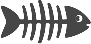 Fish Skeleton Sticker