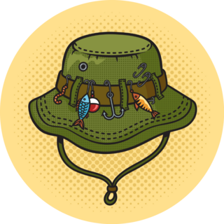 Fisherman Hat Pop Art Sticker