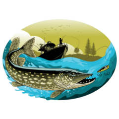 Fisherman Pike Fish Sticker