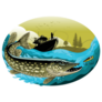 Fisherman Pike Fish Sticker
