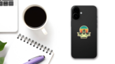 Fishing Boat Sticker on a Phone (New) example