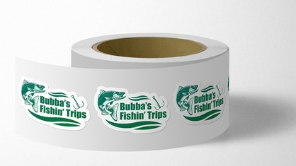 Fishing Business Die Cut Roll Labels
