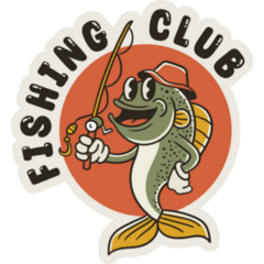 Fishing Club Sticker