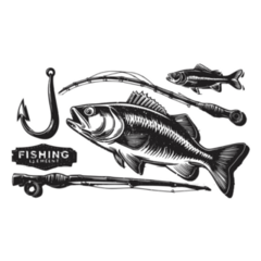 Fishing Elements Sticker