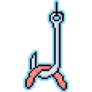 Fishing Hook Pixel Sticker