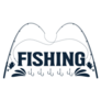 Fishing Hooks Logo Sticker