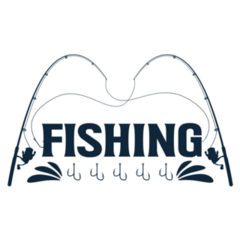 Fishing Hooks Logo Sticker