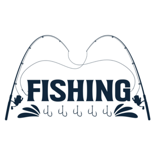 Fishing Hooks Logo Sticker