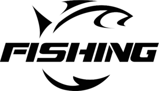 Fishing Hunting Hobby Logo Text Sticker