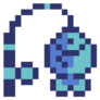 Fishing Pole Pixel Sticker