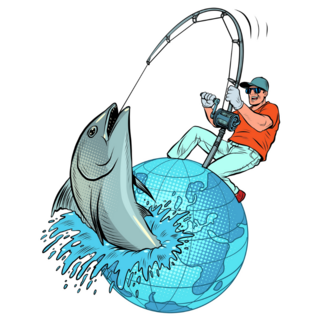 Fishing Pop Art Sticker