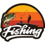 Fishing Sunset Sticker