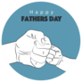 Fist Bump Happy Fathers Day Sticker