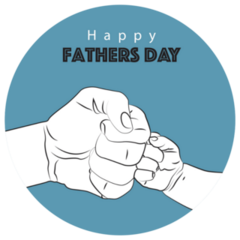 Fist Bump Happy Fathers Day Sticker